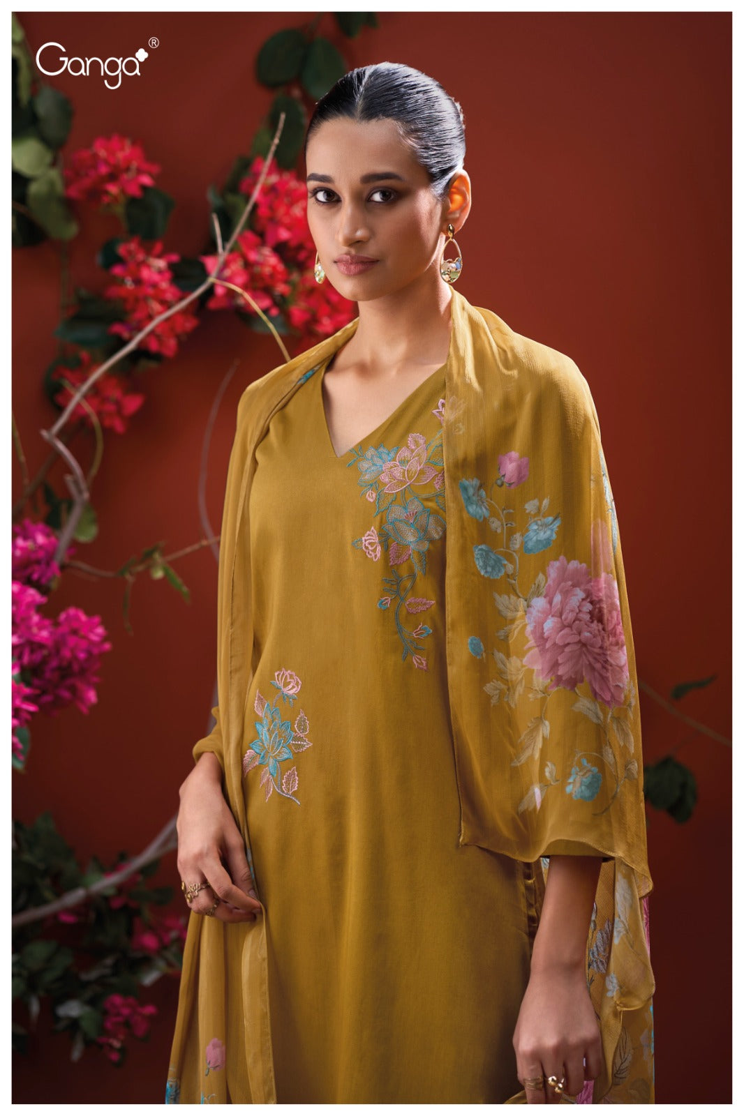 Ganga JESSA S3870| Ganga Suits Wholesaler in Rohtak – Ashok Lal & Sons
