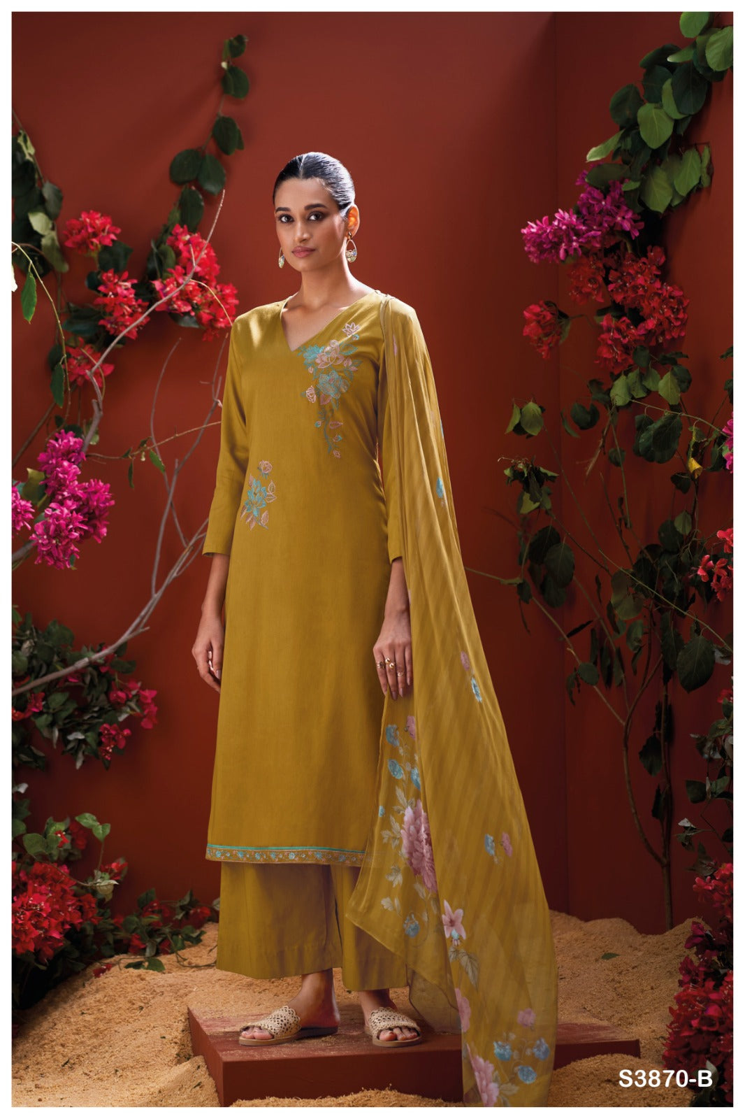 Ganga JESSA S3870| Ganga Suits Wholesaler in Rohtak – Ashok Lal & Sons