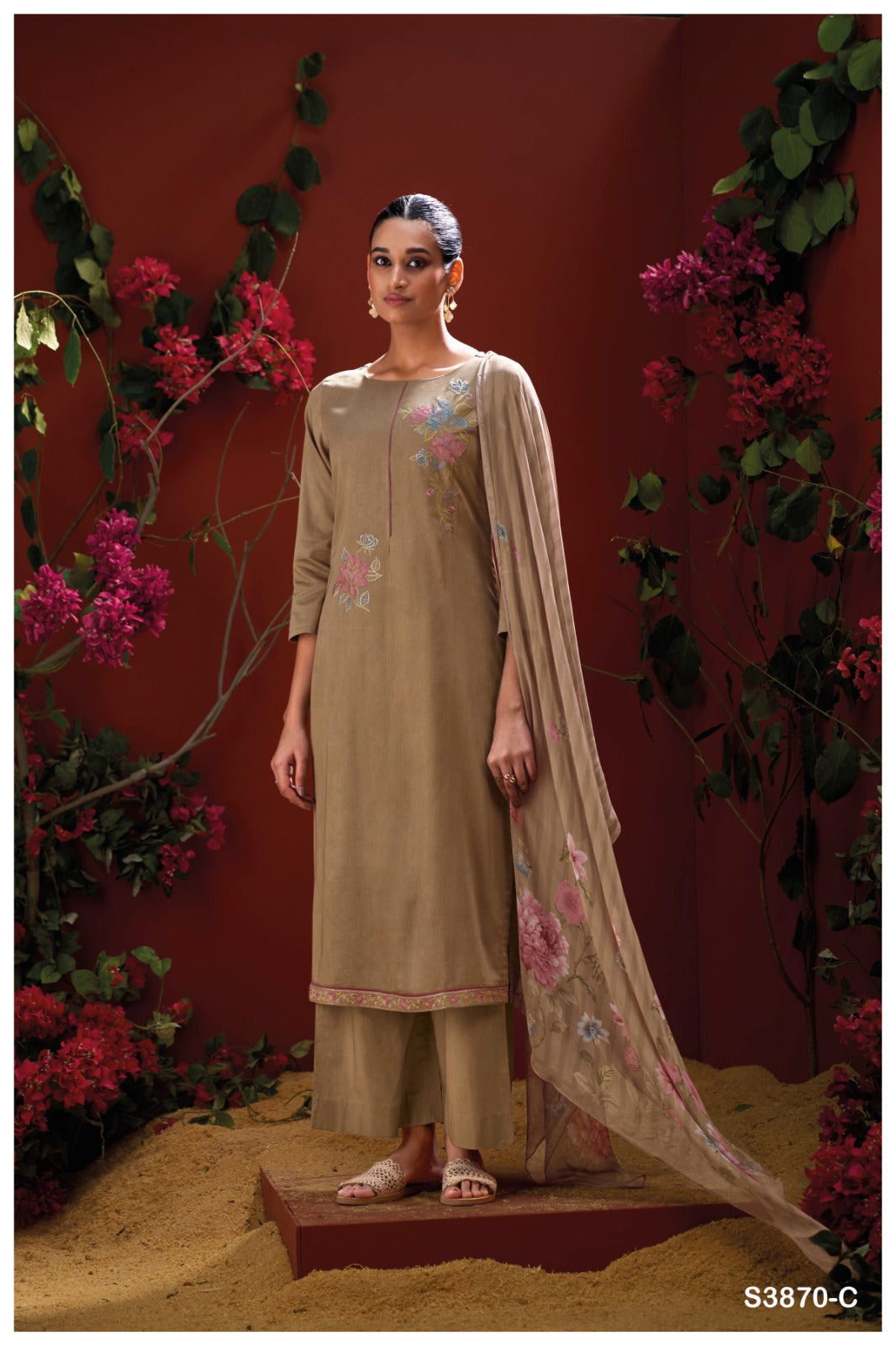 Ganga JESSA S3870| Ganga Suits Wholesaler in Rohtak – Ashok Lal & Sons