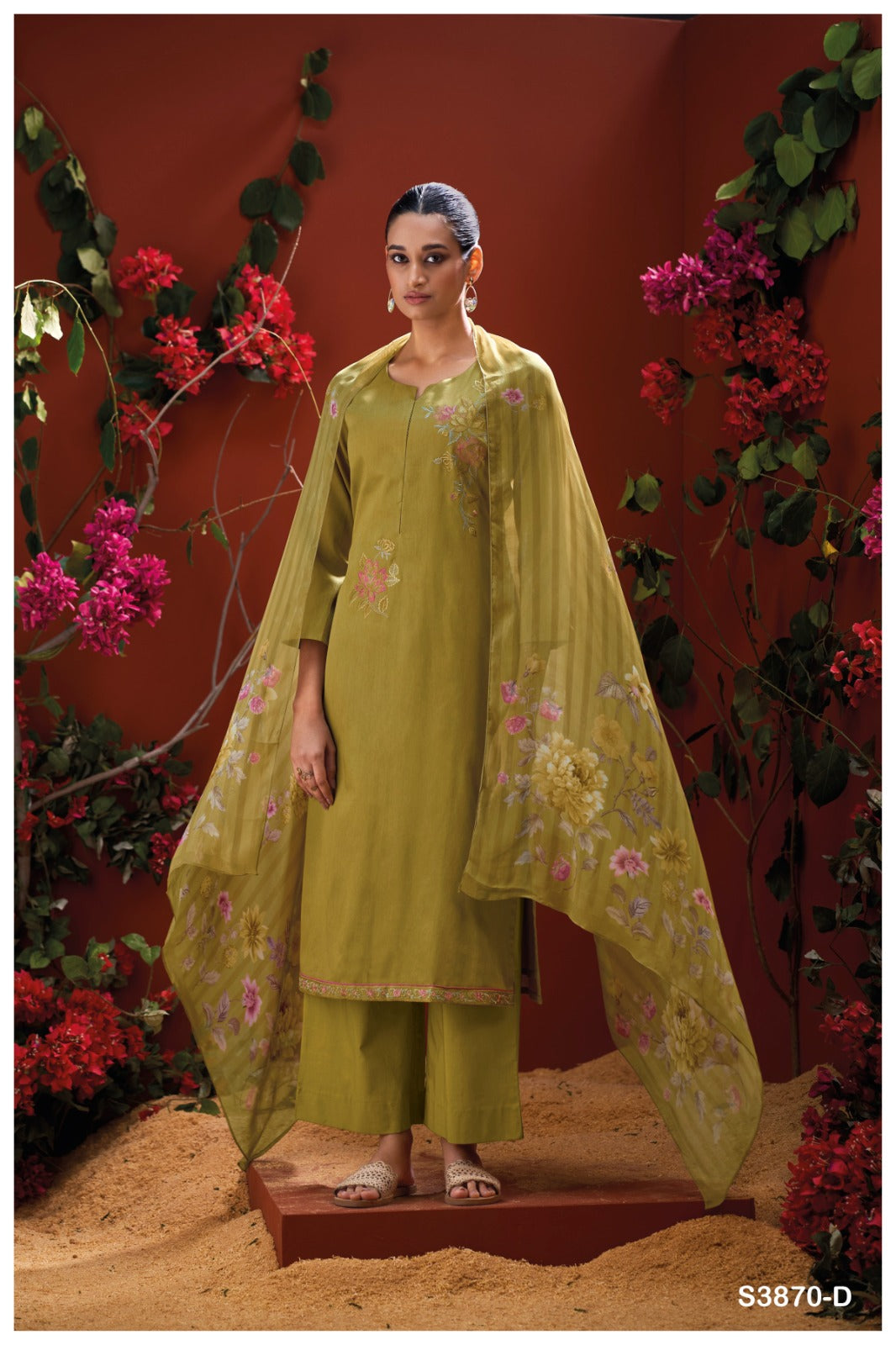 Ganga JESSA S3870| Ganga Suits Wholesaler in Rohtak – Ashok Lal & Sons