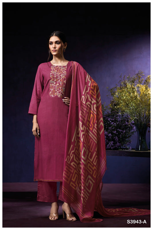 Ganga OVIANA S3943| Ganga Suits Wholesaler in Rohtak – Ashok Lal & Sons