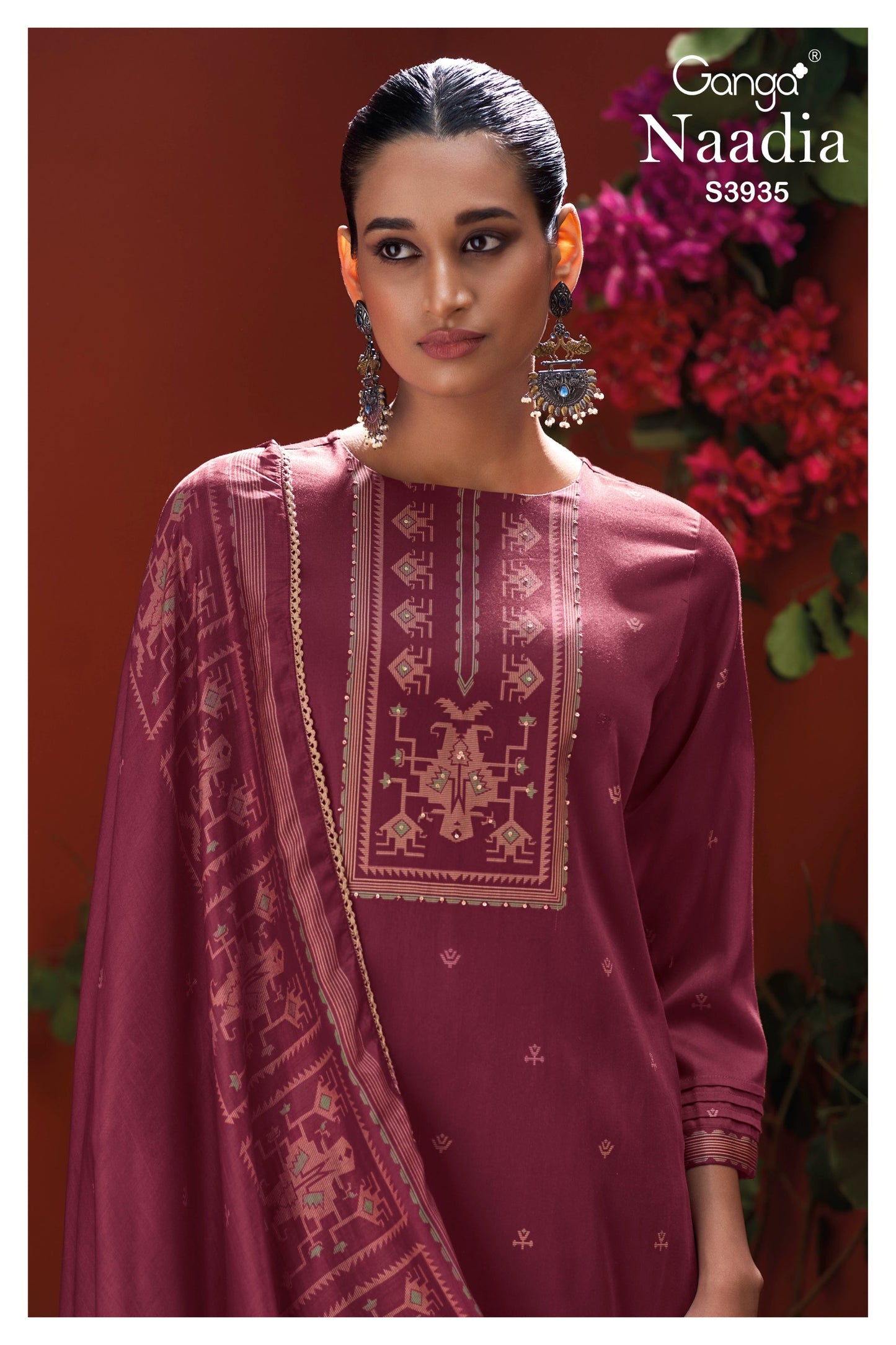 Ganga NADIA S3935| Ganga Suits Wholesaler in Rohtak – Ashok Lal & Sons
