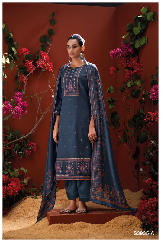 Ganga NADIA S3935| Ganga Suits Wholesaler in Rohtak – Ashok Lal & Sons