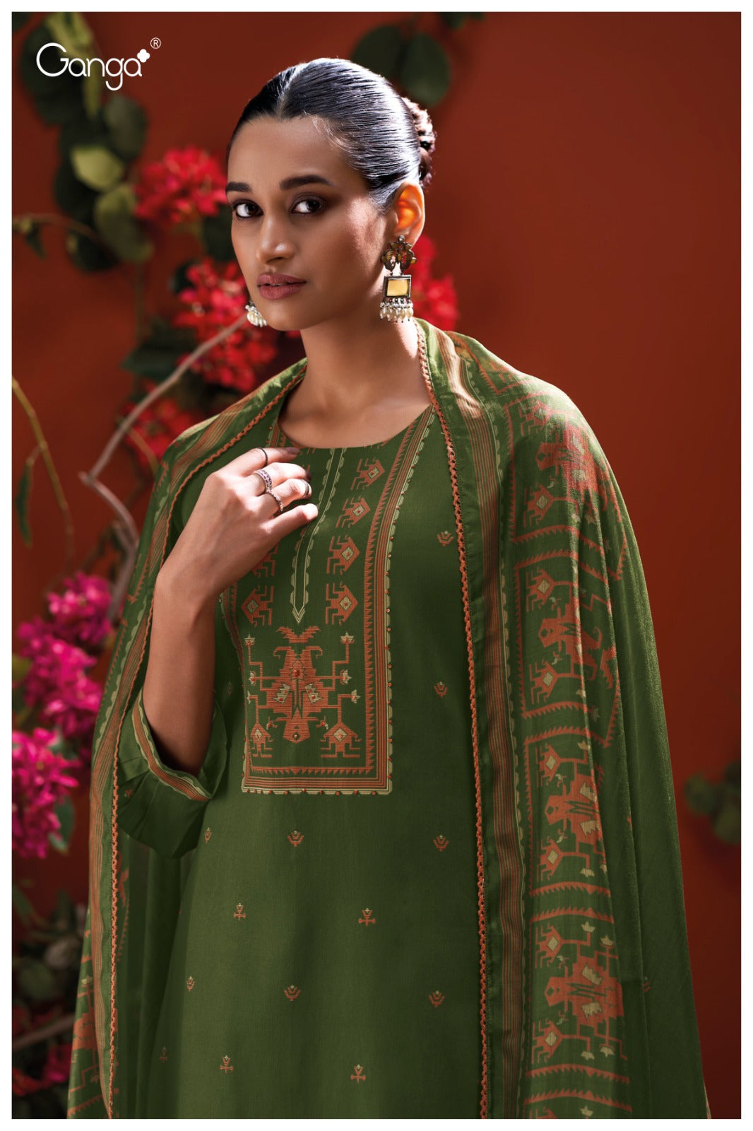 Ganga NADIA S3935| Ganga Suits Wholesaler in Rohtak – Ashok Lal & Sons