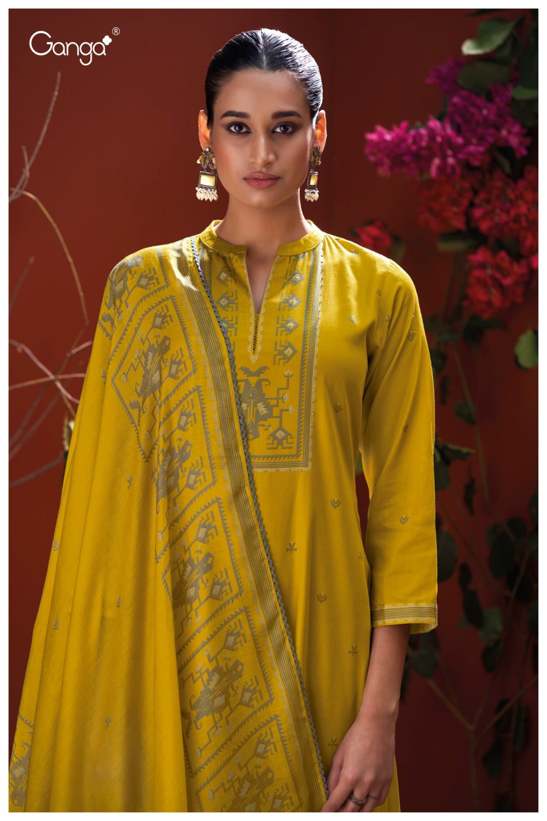 Ganga NADIA S3935| Ganga Suits Wholesaler in Rohtak – Ashok Lal & Sons