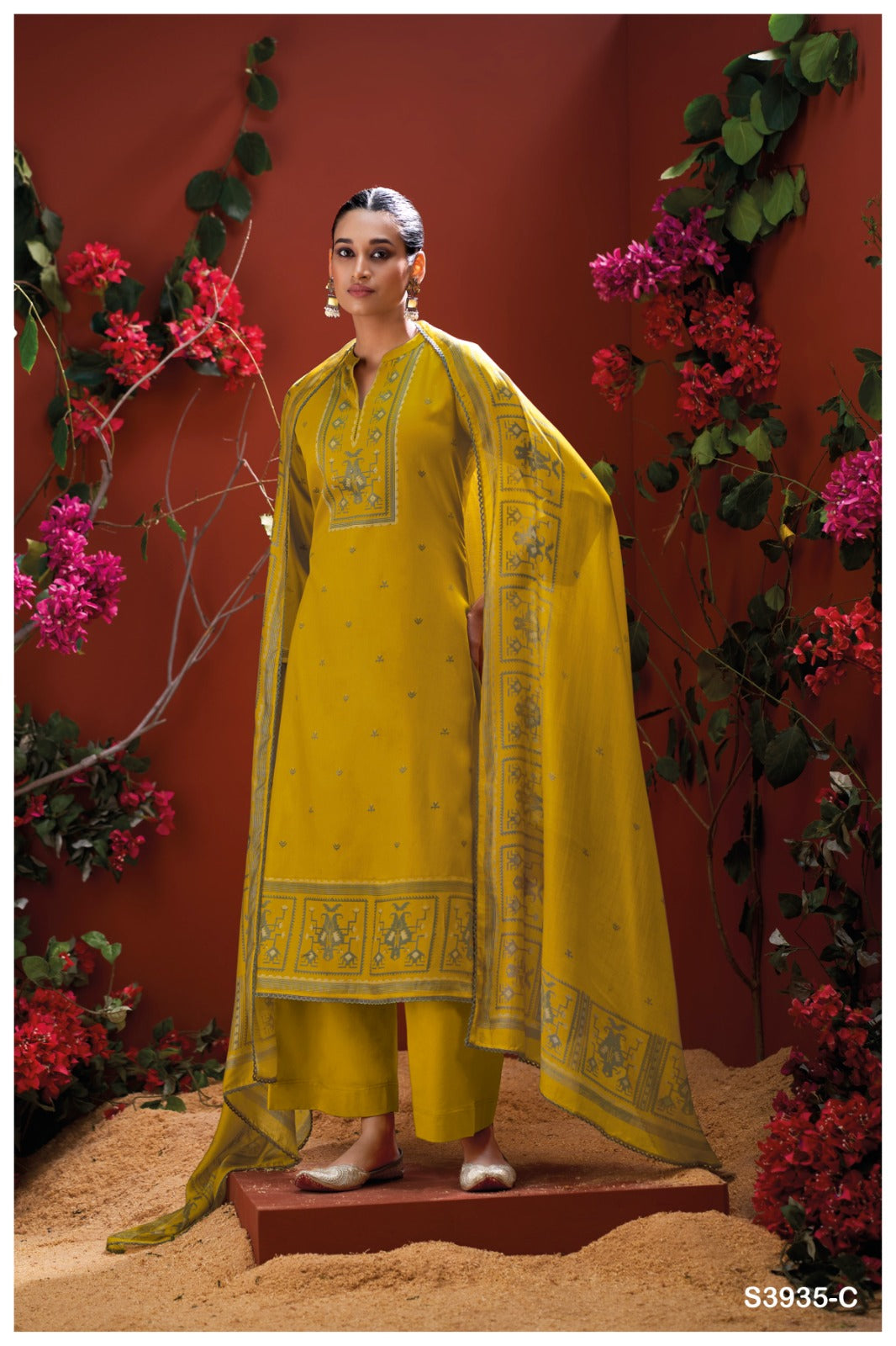 Ganga NADIA S3935| Ganga Suits Wholesaler in Rohtak – Ashok Lal & Sons