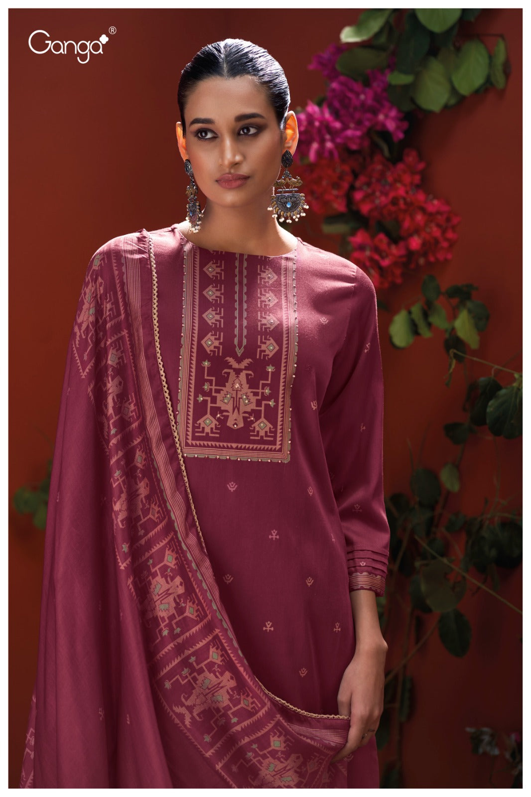 Ganga NADIA S3935| Ganga Suits Wholesaler in Rohtak – Ashok Lal & Sons