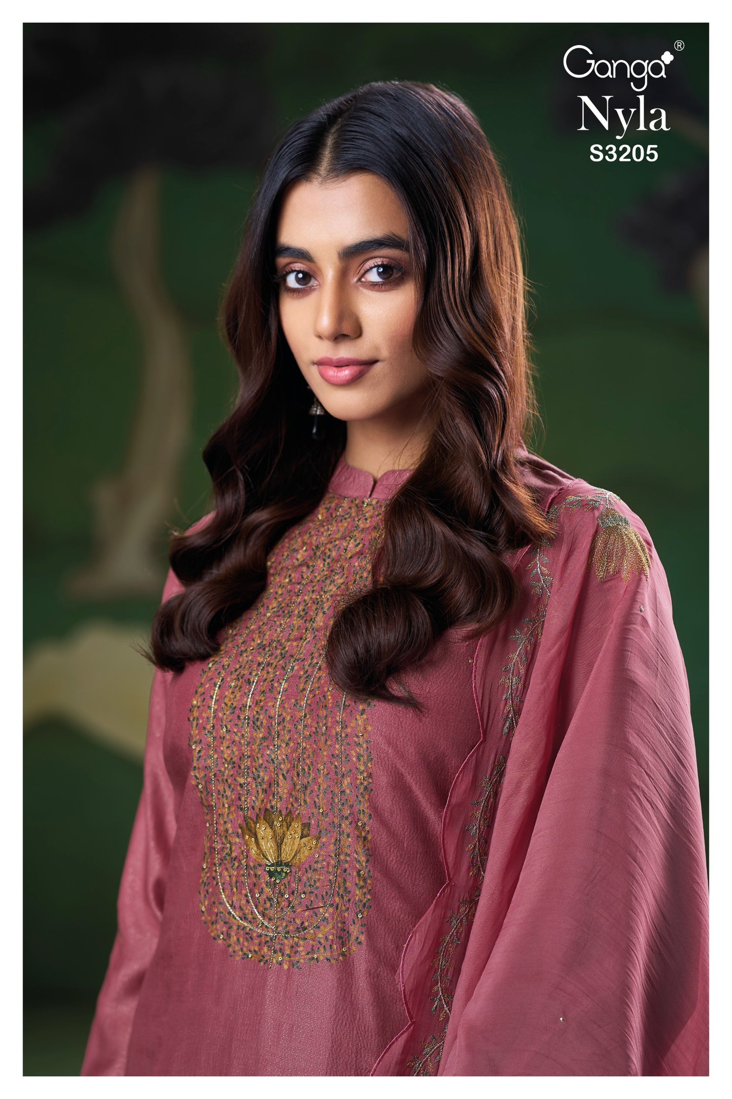 Ganga NYLA S3205 – Premium Pure Bemberg Silk Suit | Ashok Lal & Sons, Rohtak Wholesaler