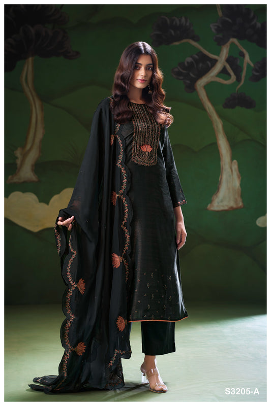 Ganga NYLA S3205 – Premium Pure Bemberg Silk Suit | Ashok Lal & Sons, Rohtak Wholesaler