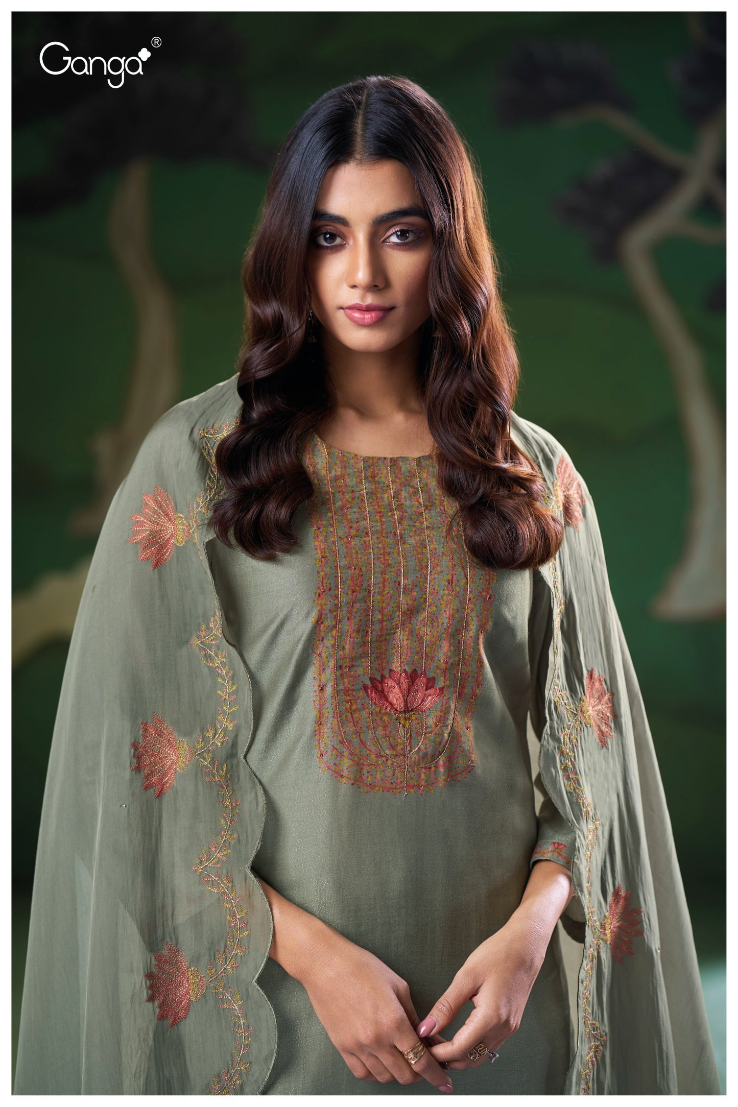 Ganga NYLA S3205 – Premium Pure Bemberg Silk Suit | Ashok Lal & Sons, Rohtak Wholesaler
