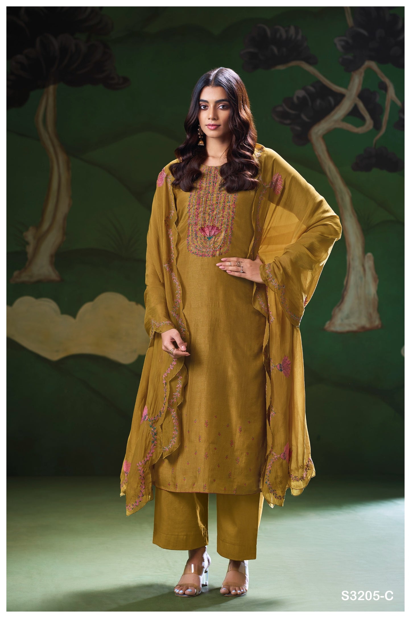 Ganga NYLA S3205 – Premium Pure Bemberg Silk Suit | Ashok Lal & Sons, Rohtak Wholesaler