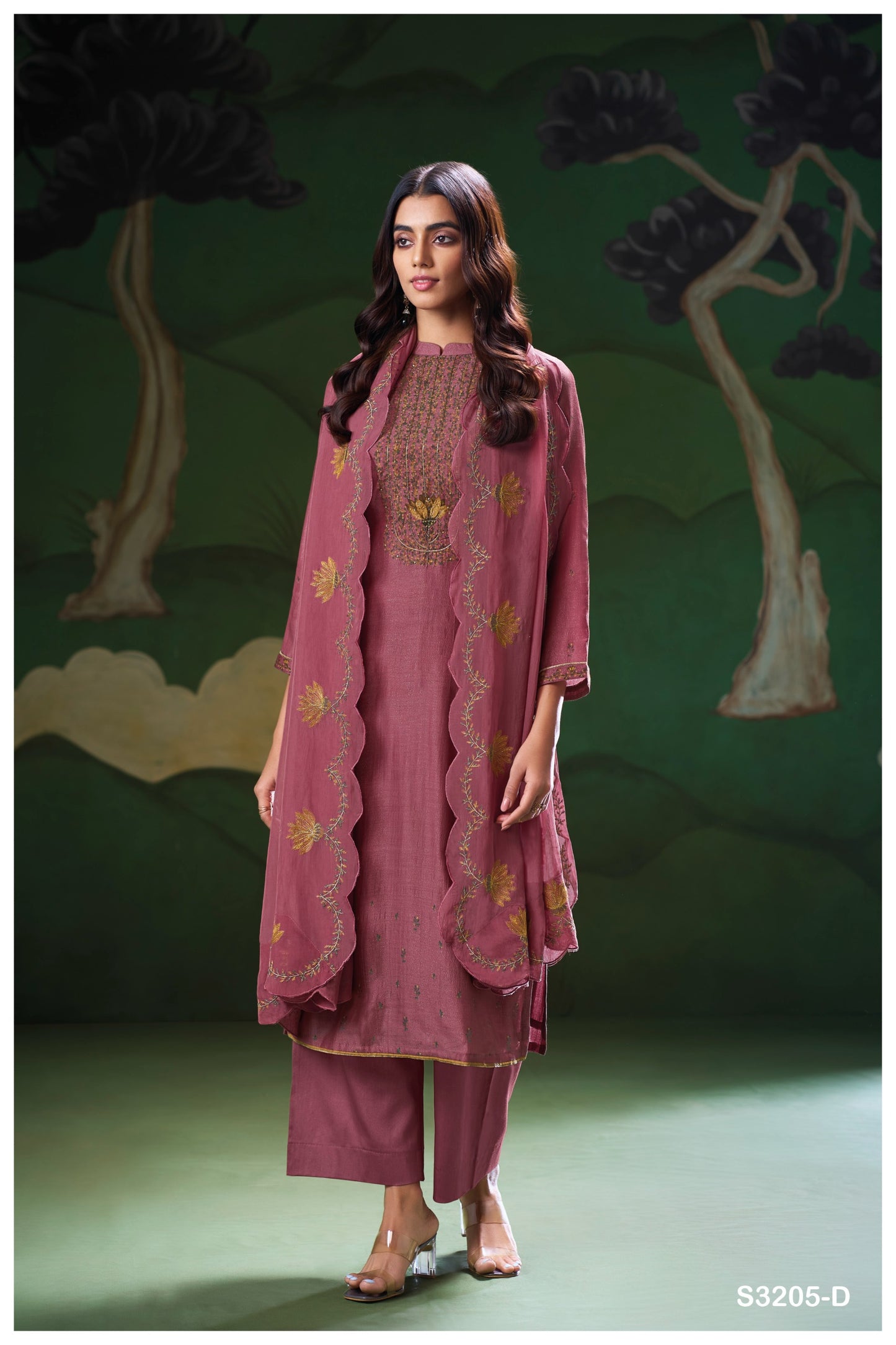 Ganga NYLA S3205 – Premium Pure Bemberg Silk Suit | Ashok Lal & Sons, Rohtak Wholesaler