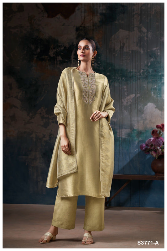 Ganga PRAKRITI S3771 |Premium Pure Bemberg Silk Suit - Ashok Lal & Sons Wholesaler