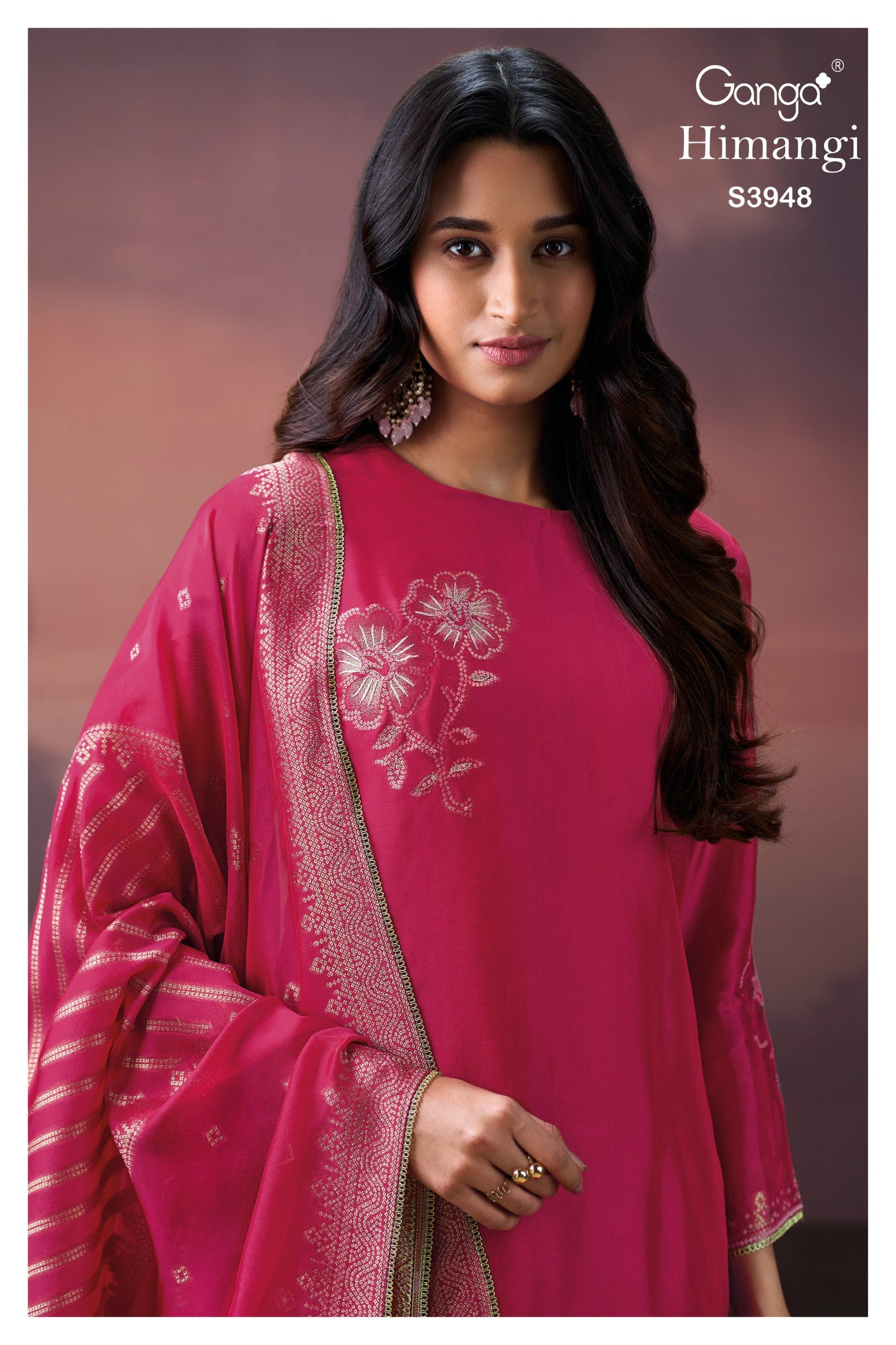 Ganga HIMANGI S3948|Premium Pure Viscose Woven Silk Suit - Ashok Lal & Sons Rohtak