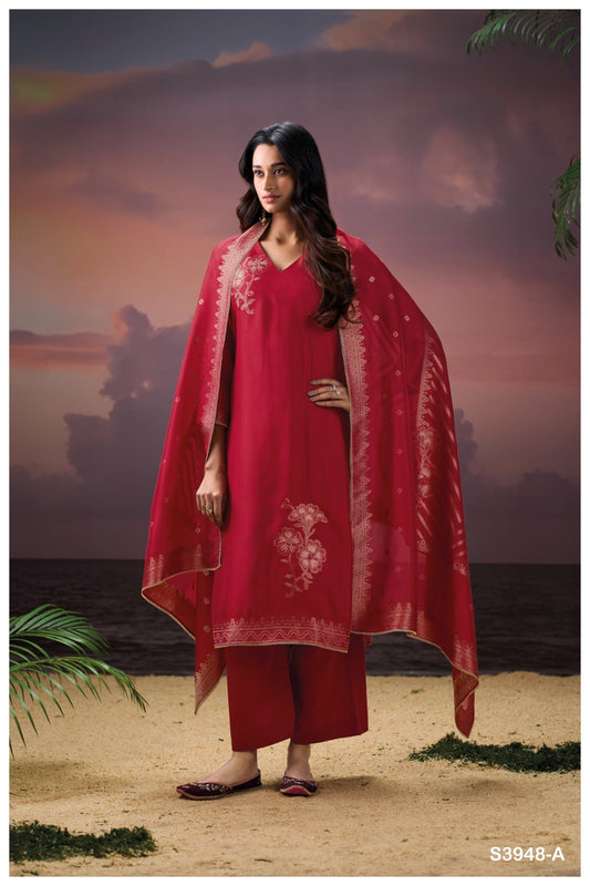 Ganga HIMANGI S3948|Premium Pure Viscose Woven Silk Suit - Ashok Lal & Sons Rohtak