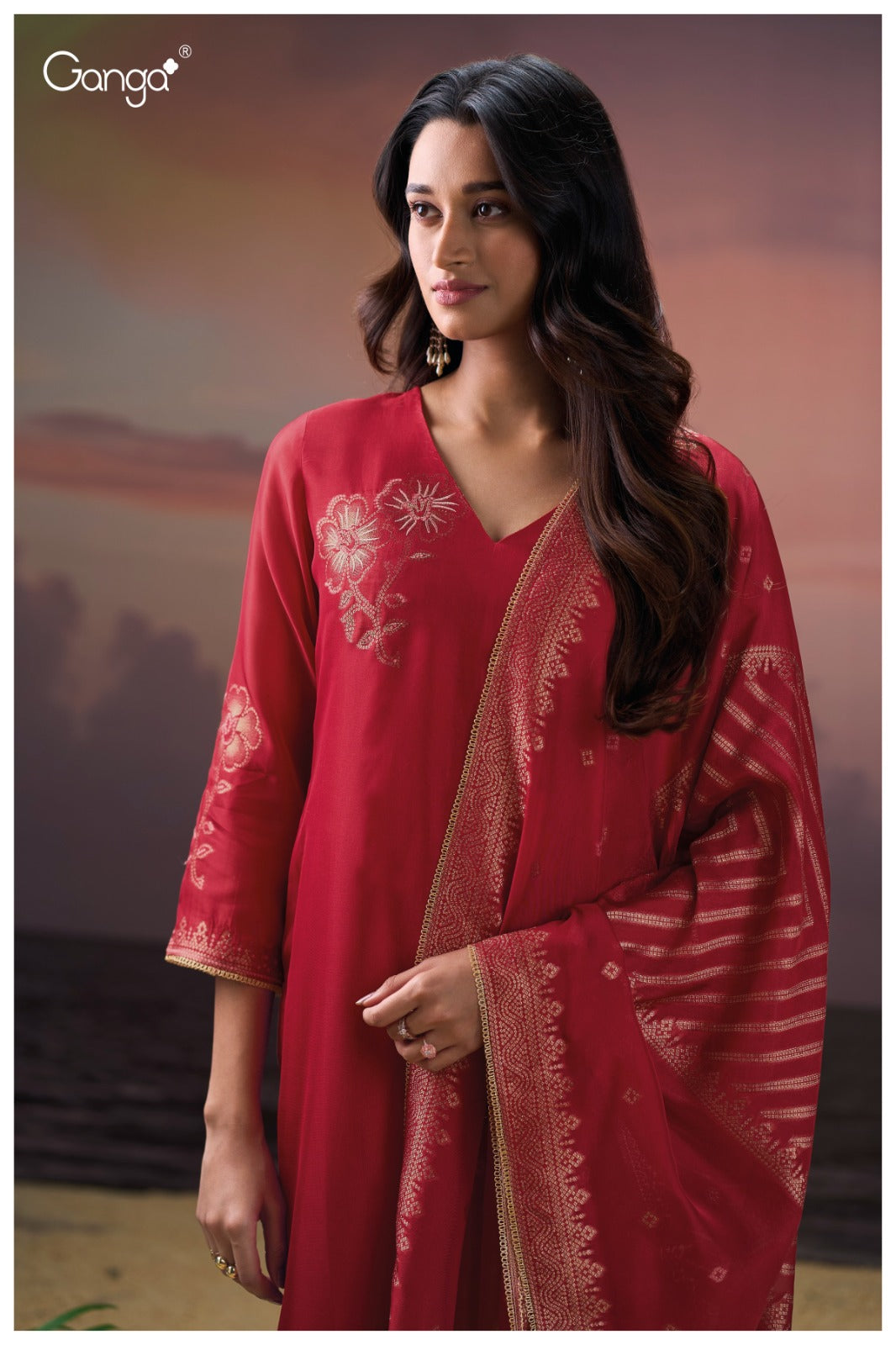Ganga HIMANGI S3948|Premium Pure Viscose Woven Silk Suit - Ashok Lal & Sons Rohtak