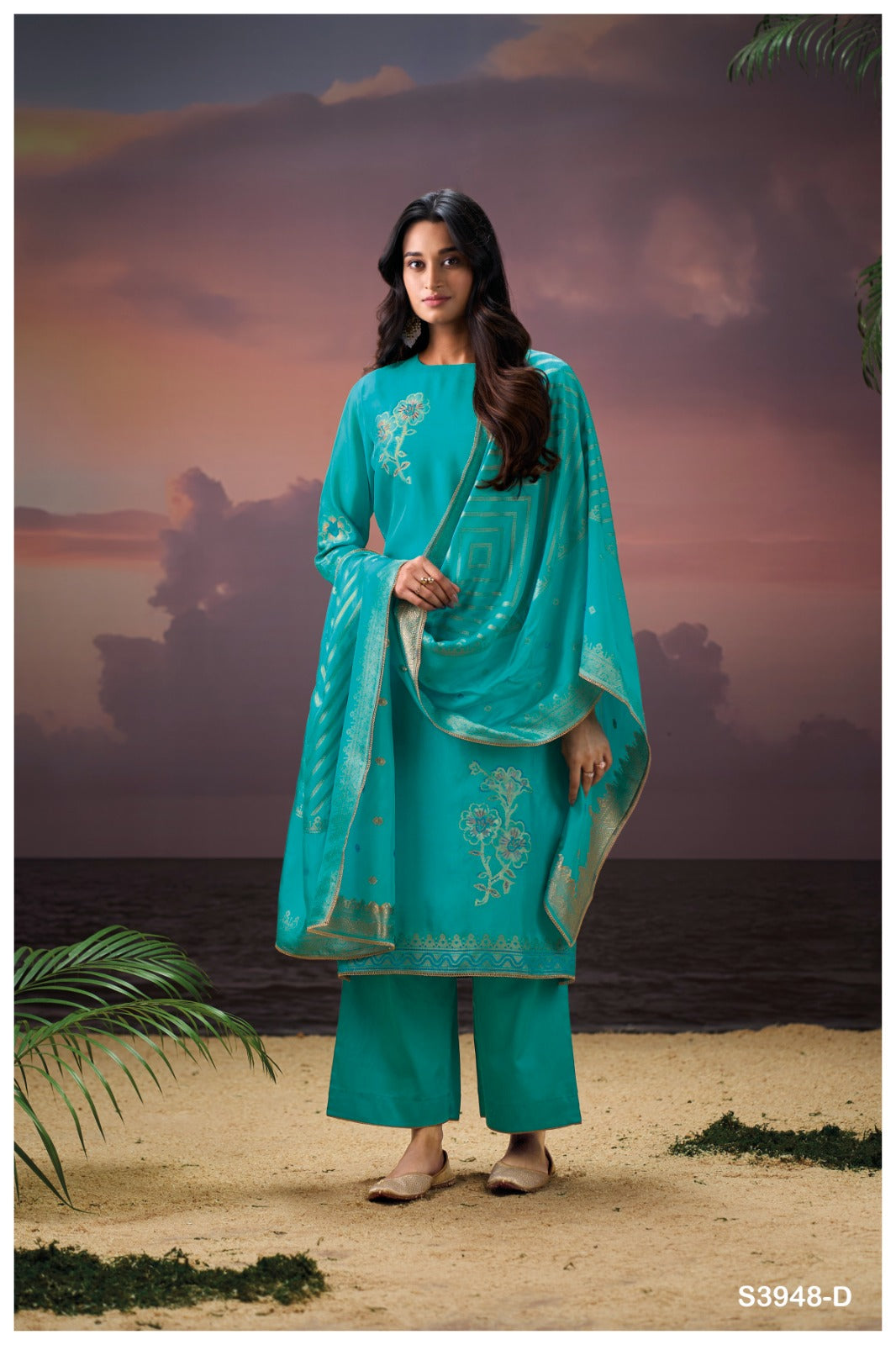 Ganga HIMANGI S3948|Premium Pure Viscose Woven Silk Suit - Ashok Lal & Sons Rohtak