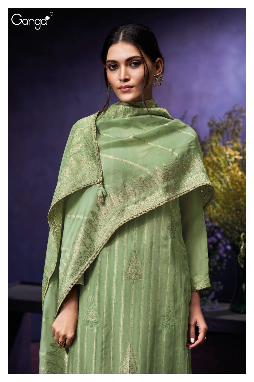 Ganga MARTINA S3903|Premium Pure Organza Silk- Ashok Lal & Sons Rohtak