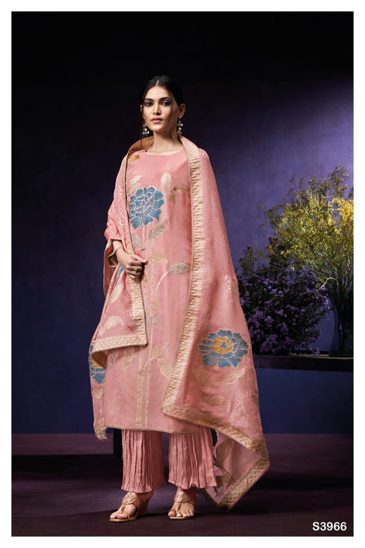 Ganga RASHI S3966 |Premium Pure Viscose Jacquard Suit – Ganga Suits Wholesaler Ashok Lal & Sons