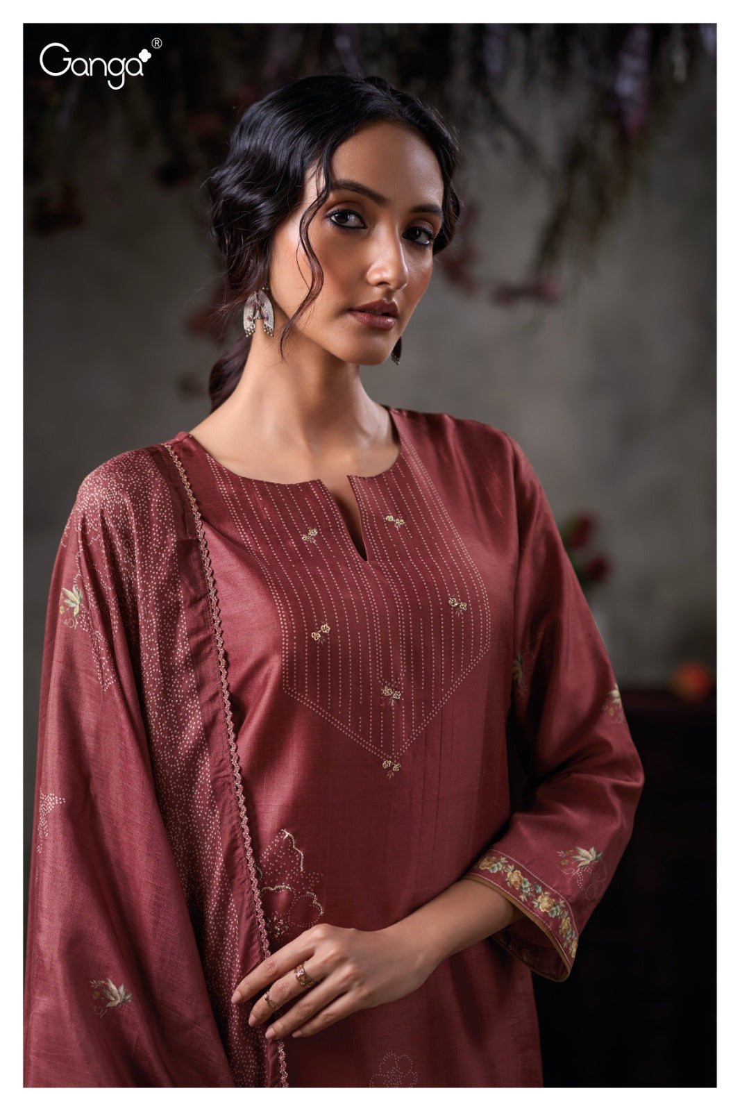 Ganga VIRELZA S3864 |Premium Pure Bemberg Russian Silk Suit – Ganga Suits Ashok Lal & Sons
