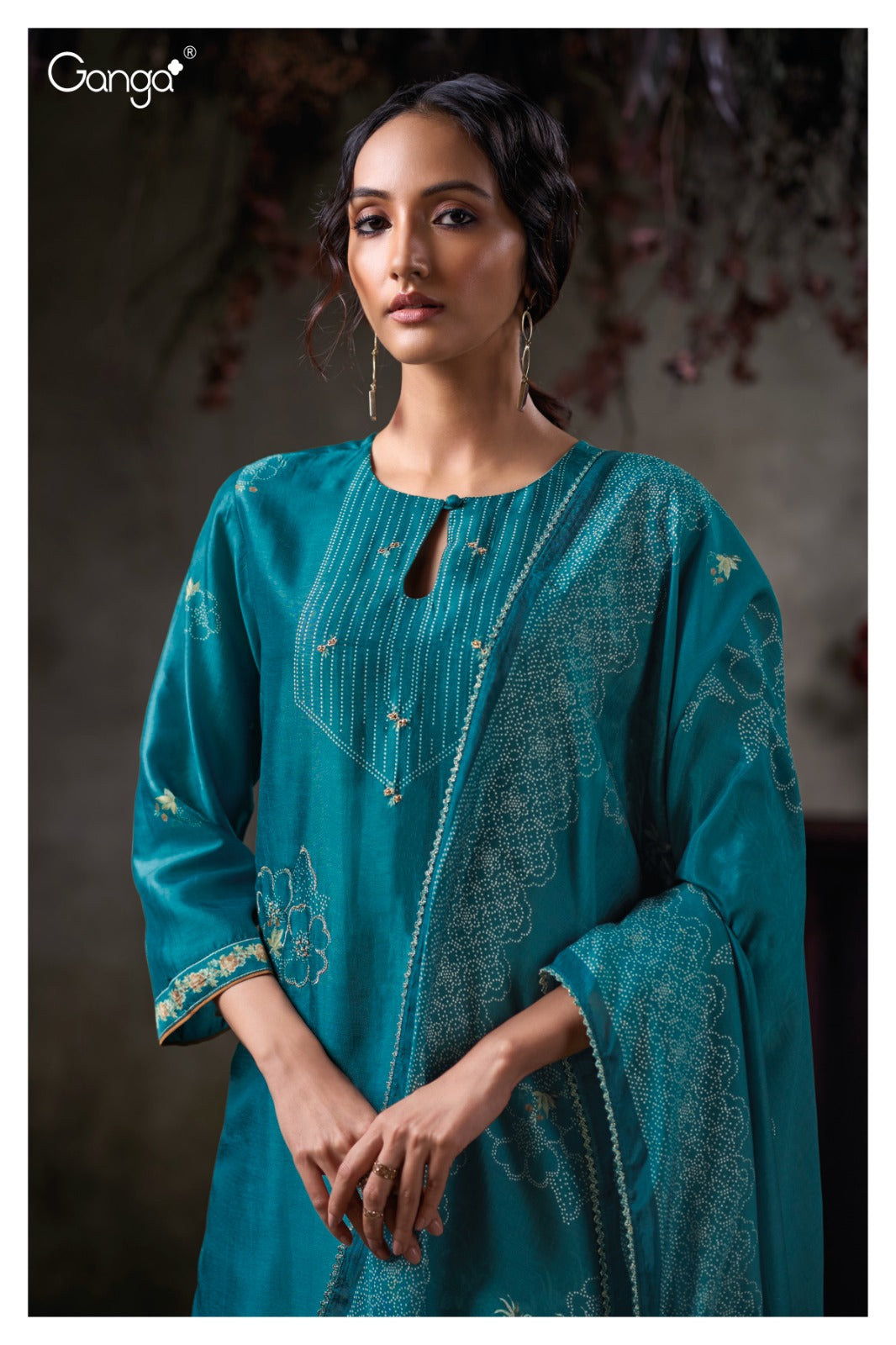 Ganga VIRELZA S3864 |Premium Pure Bemberg Russian Silk Suit – Ganga Suits Ashok Lal & Sons
