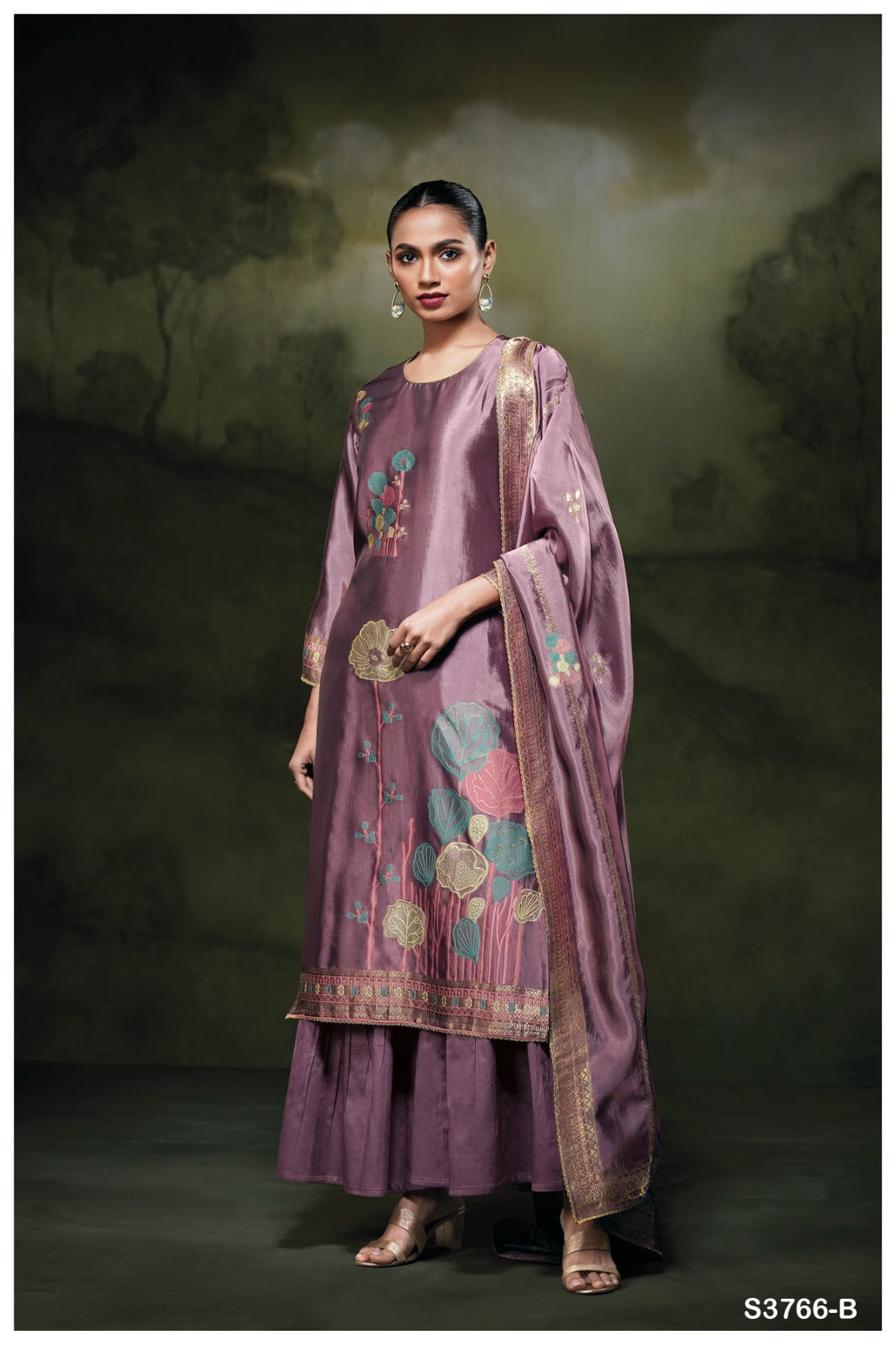Ganga PONDS S3766 |Premium Pure Viscose Woven Suit – Ganga Suits Ashok Lal & Sons