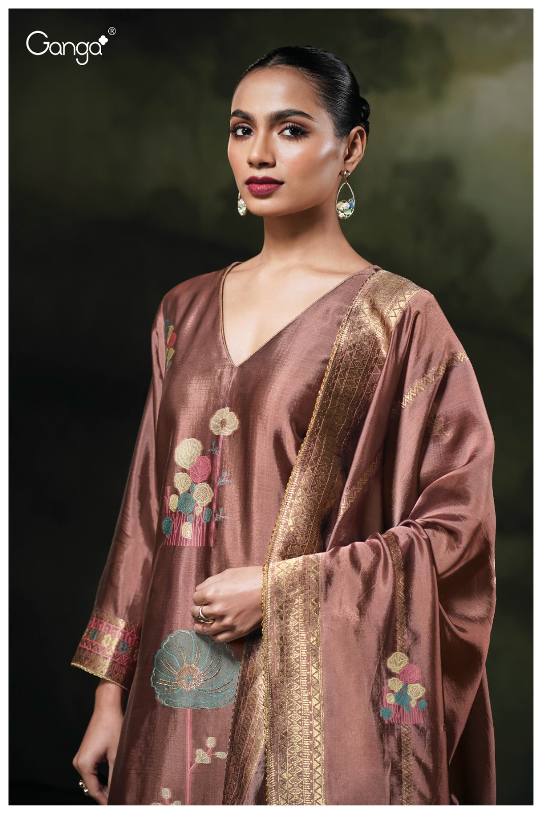 Ganga PONDS S3766 |Premium Pure Viscose Woven Suit – Ganga Suits Ashok Lal & Sons