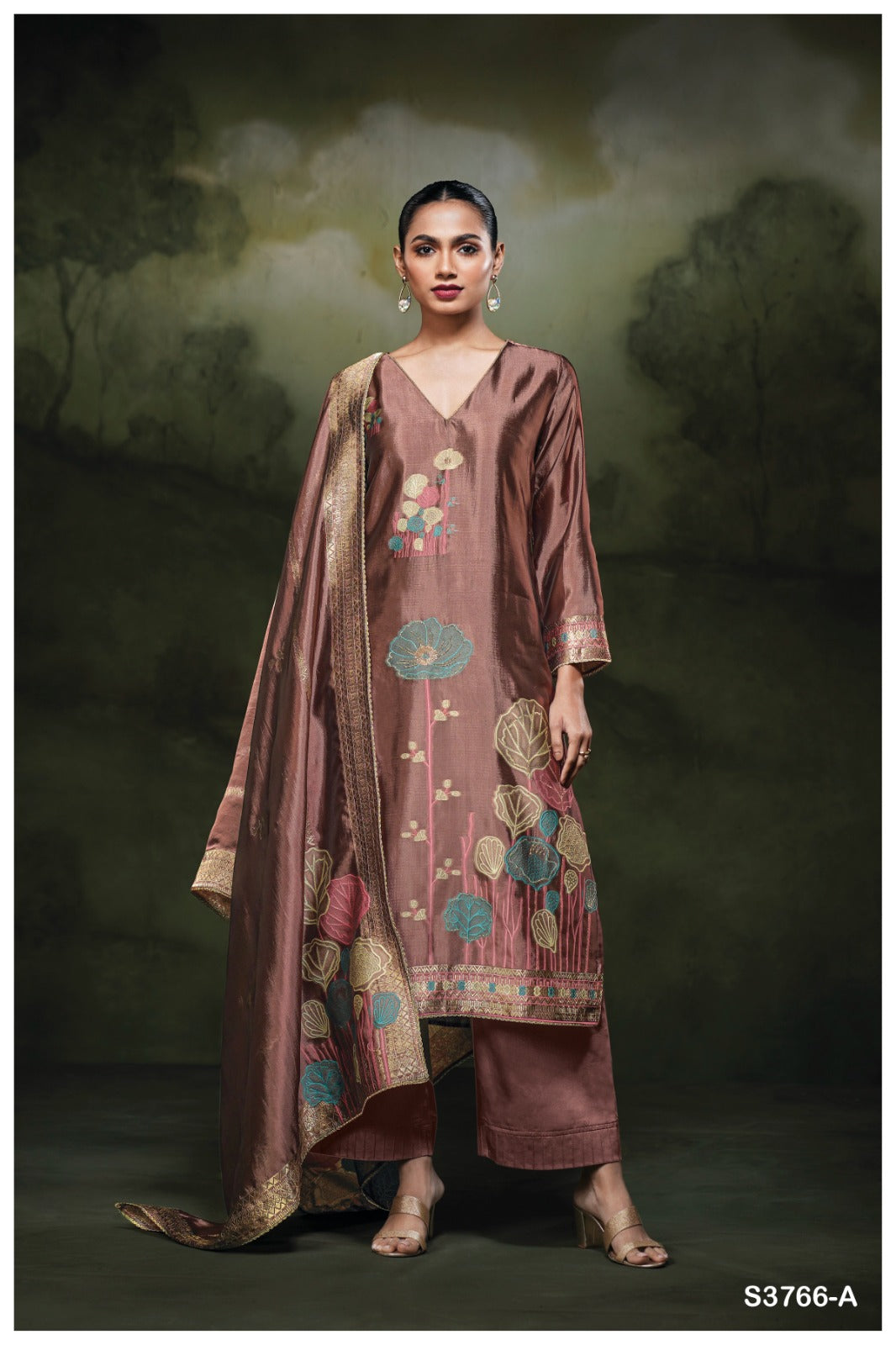 Ganga PONDS S3766 |Premium Pure Viscose Woven Suit – Ganga Suits Ashok Lal & Sons