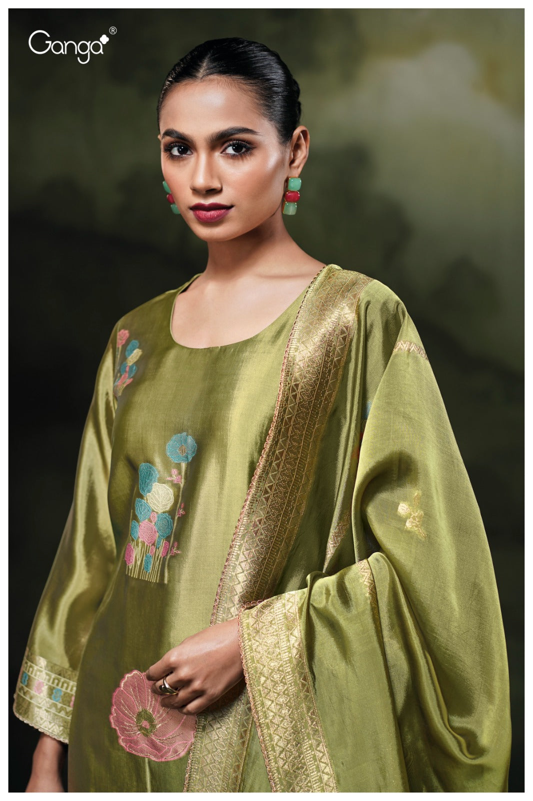 Ganga PONDS S3766 |Premium Pure Viscose Woven Suit – Ganga Suits Ashok Lal & Sons