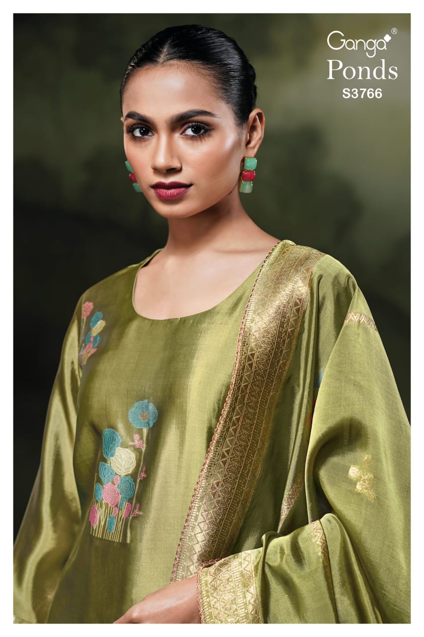 Ganga PONDS S3766 |Premium Pure Viscose Woven Suit – Ganga Suits Ashok Lal & Sons