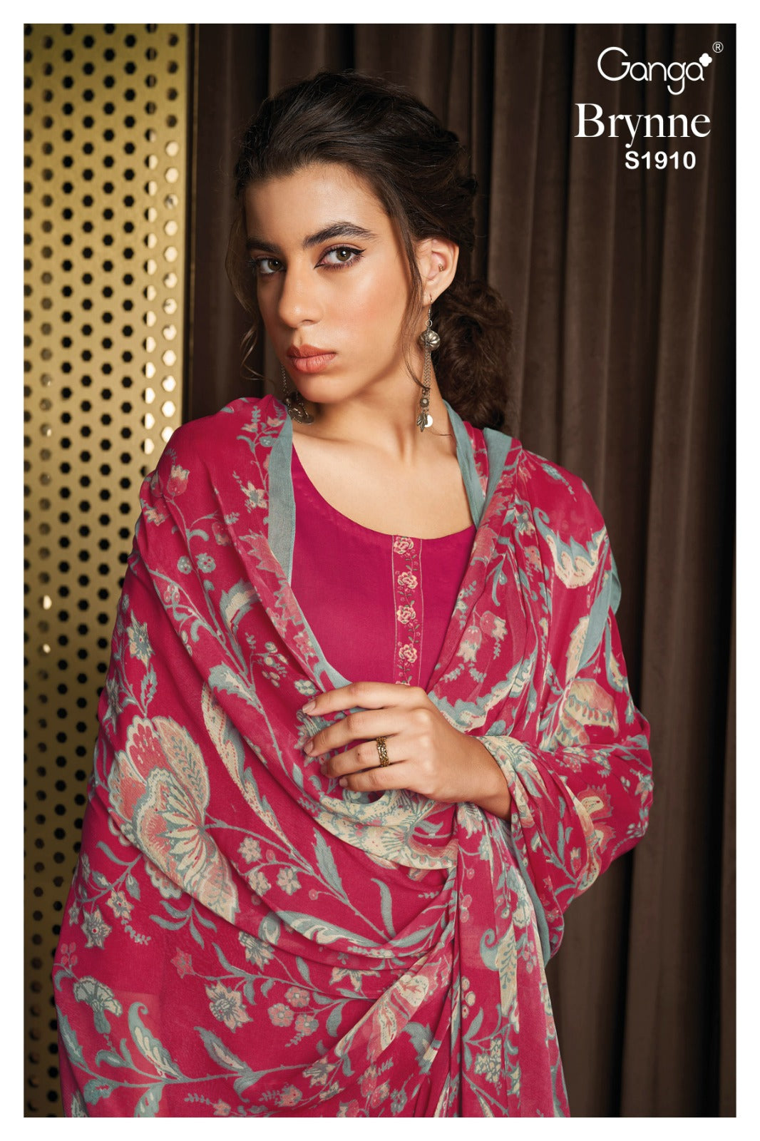 Ganga BRYNNE S1910 |Premium Cotton Silk Solid Suit – Ganga Suits Ashok Lal & Sons