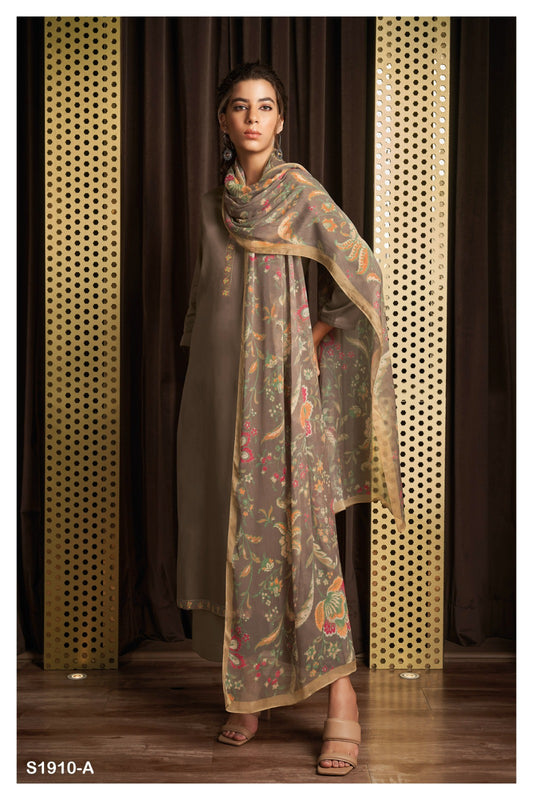 Ganga BRYNNE S1910 |Premium Cotton Silk Solid Suit – Ganga Suits Ashok Lal & Sons