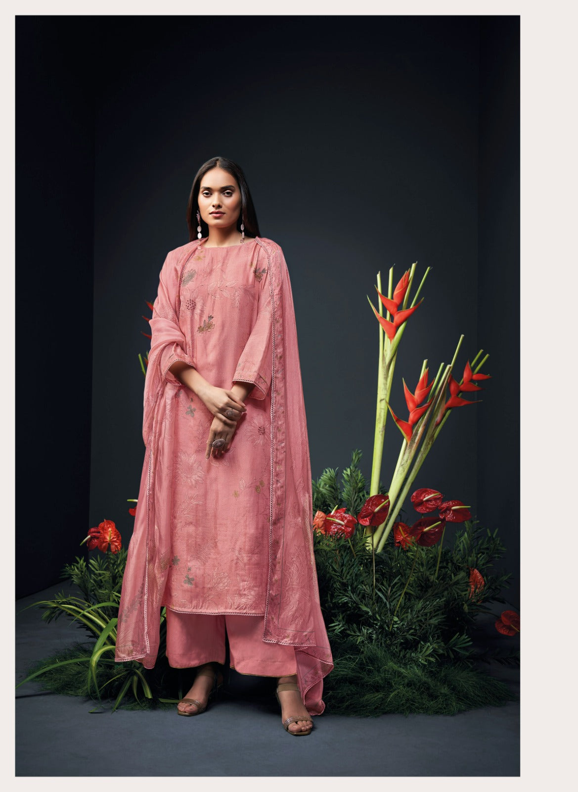 Ganga ZANERA C1689 TO C1694 |Premium Bemberg Silk Jari Zhilmil Suit – Ganga Suits Ashok Lal & Sons