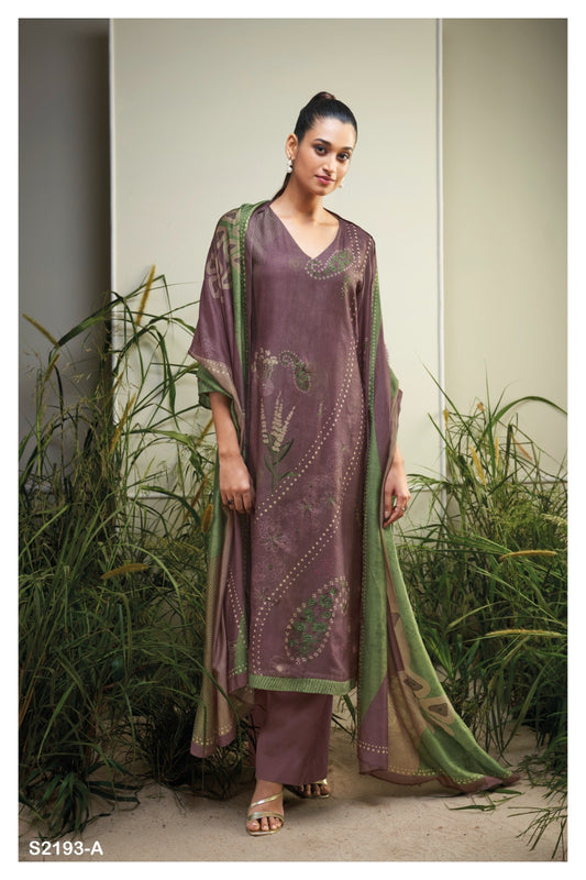 Ganga ROSALINE S2193|Premium Bemberg Silk Suit – Ganga Suits Ashok Lal & Sons