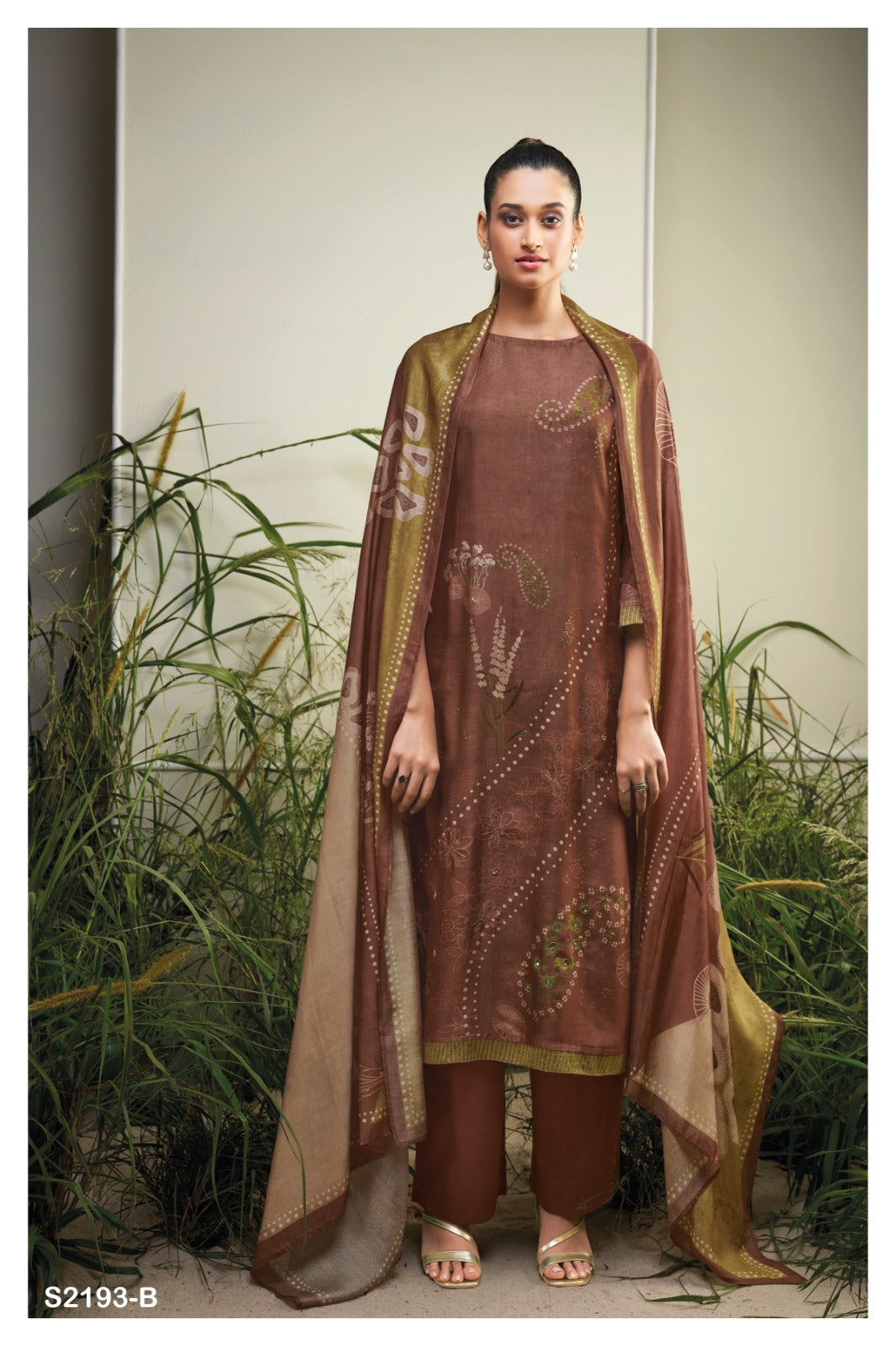 Ganga ROSALINE S2193|Premium Bemberg Silk Suit – Ganga Suits Ashok Lal & Sons
