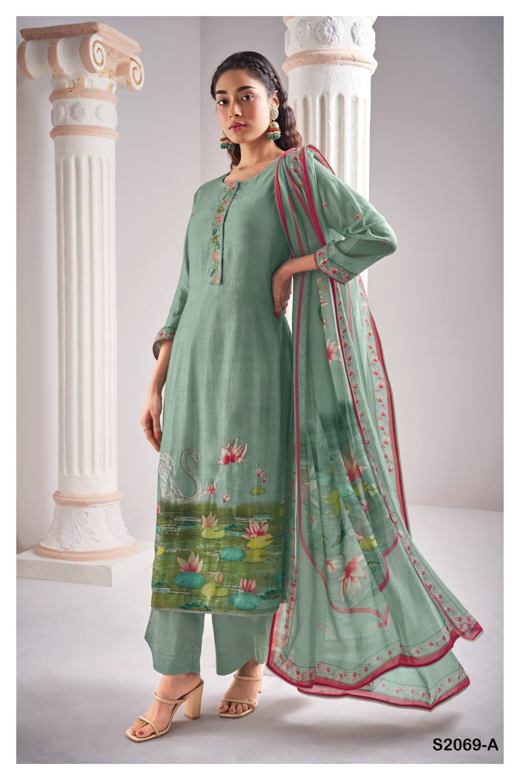 Ganga SHELBY S2069 | Premium Bemberg Silk Suit – Ganga Suits Ashok Lal & Sons