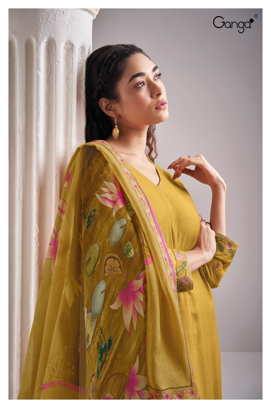 Ganga SHELBY S2069 | Premium Bemberg Silk Suit – Ganga Suits Ashok Lal & Sons