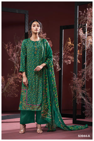 Ganga FARIDA S3944|Premium Pure Bemberg Russian Silk Suit – Ganga Suits Ashok Lal & Sons