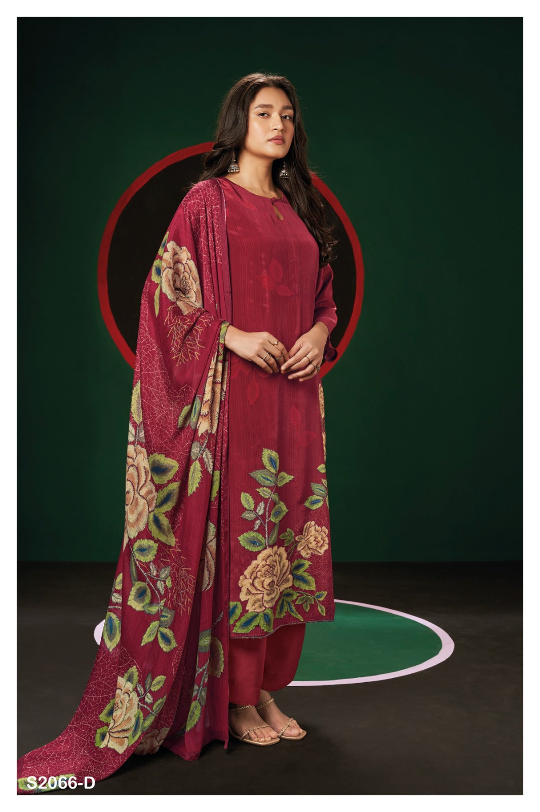Ganga JAZLYN S2066 | Premium Bemberg Silk Suit – Ganga Suits Ashok Lal & Sons