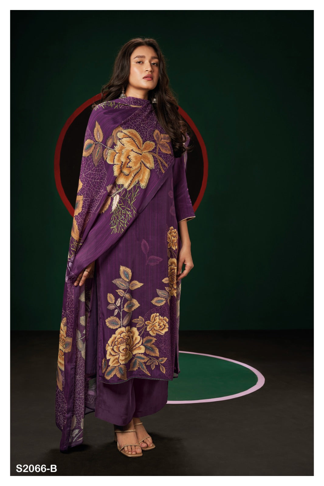 Ganga JAZLYN S2066 | Premium Bemberg Silk Suit – Ganga Suits Ashok Lal & Sons