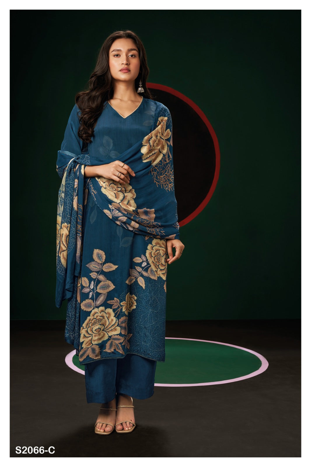 Ganga JAZLYN S2066 | Premium Bemberg Silk Suit – Ganga Suits Ashok Lal & Sons