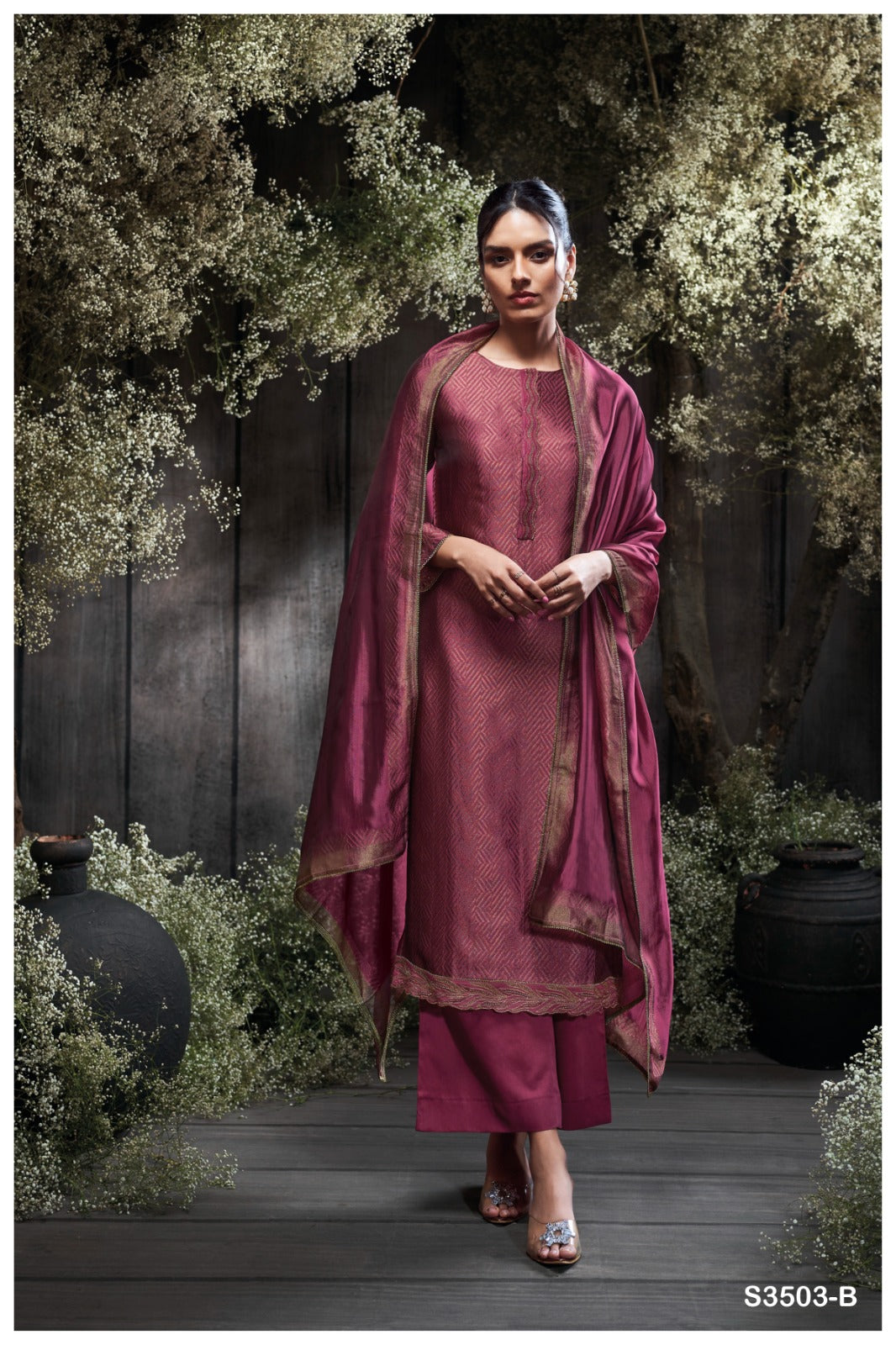 Ganga OSENNA S3503 | Premium Viscose Woven Suits Suit – Ganga Suits Ashok Lal & Sons