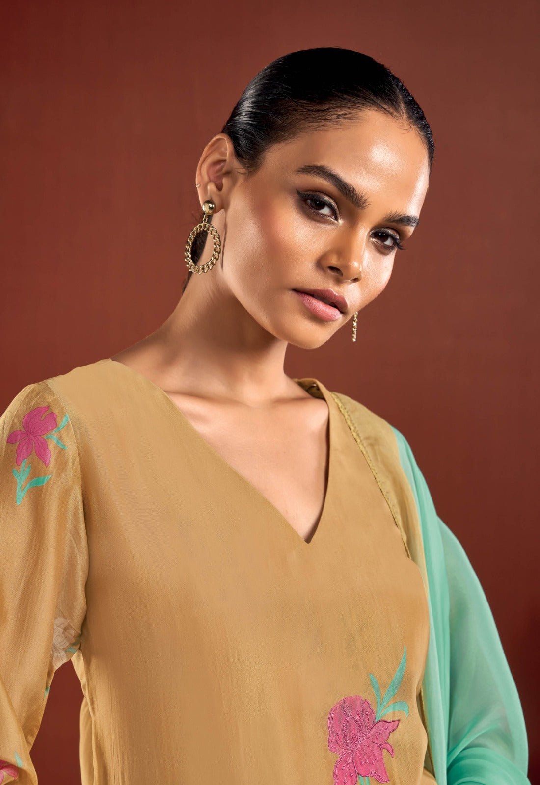 Ganga LUCELLA S2882 Premium Pure Bemberg Silk Suit – Ganga Suits Ashok Lal & Sons