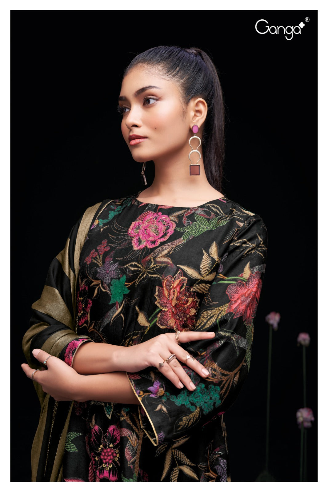 Ganga AIKO S2209 Premium Bemberg Russian Silk Suit – Ganga Suits Ashok Lal & Sons