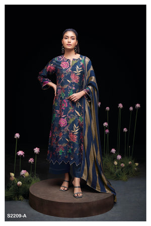 Ganga AIKO S2209 Premium Bemberg Russian Silk Suit – Ganga Suits Ashok Lal & Sons