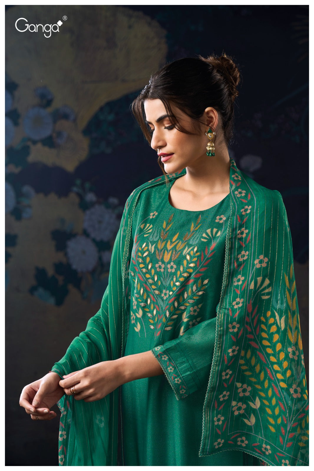 Ganga ALPA S3102 | Premium Pure Bemberg Silk Suit – Ganga Suits Ashok Lal & Sons