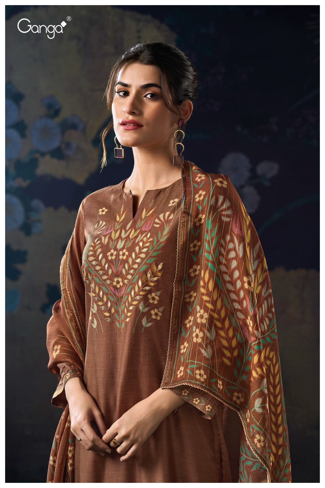Ganga ALPA S3102 | Premium Pure Bemberg Silk Suit – Ganga Suits Ashok Lal & Sons