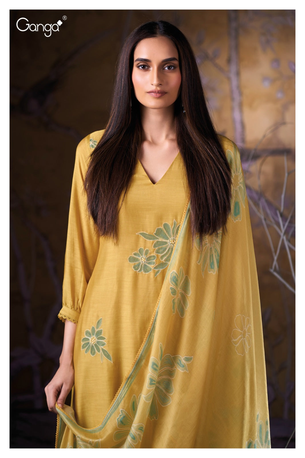 Ganga SIVAH S3898 – Premium Pure Bemberg Silk Suit | Ashok Lal & Sons, Rohtak Wholesaler