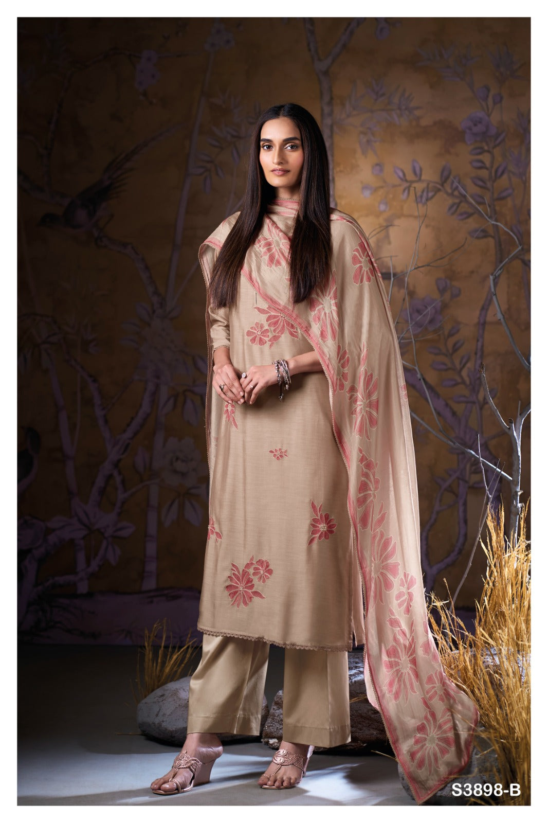 Ganga SIVAH S3898 – Premium Pure Bemberg Silk Suit | Ashok Lal & Sons, Rohtak Wholesaler