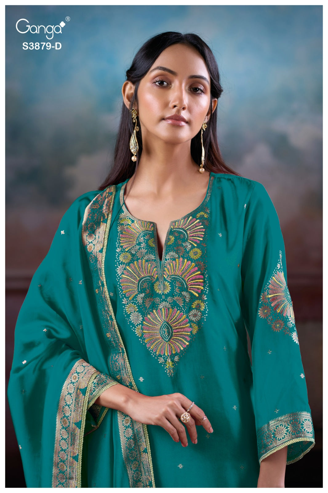 GANGA AVRY S3879 | GANGA SUITS WHOLESALER ASHOK LAL & SONS, ROHTAK